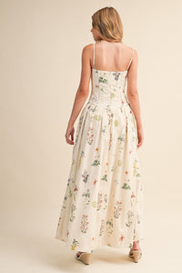 Drop Waist Floral Maxi Dress