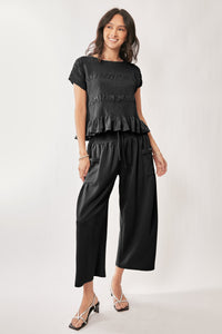 Cap Sleeve/Wide Leg Pant Set