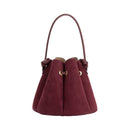 Laguna Mini Burgundy Recycled Vegan Suede Top Handle Bag