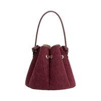 Laguna Mini Burgundy Recycled Vegan Suede Top Handle Bag