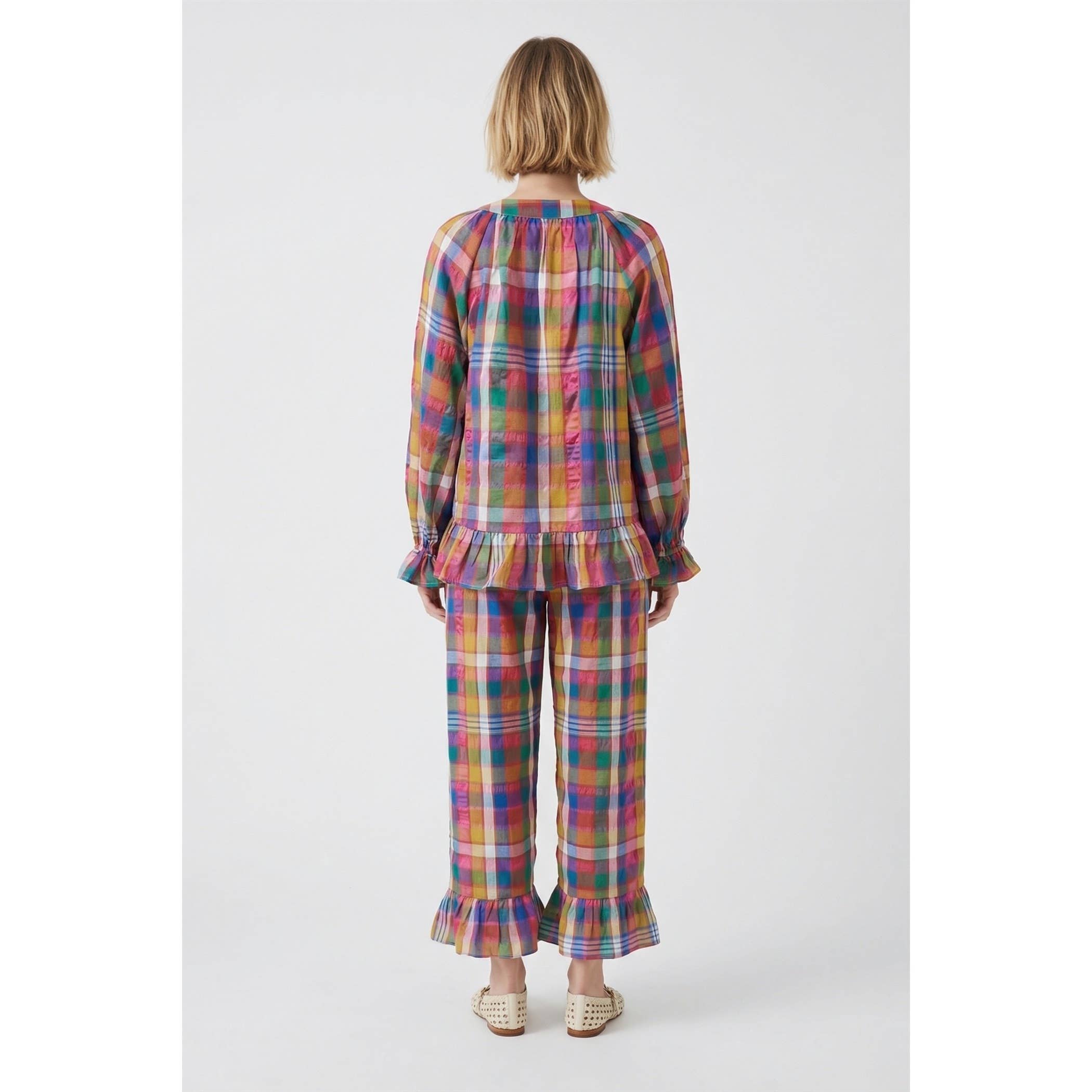 Plaid Ruffle Pants