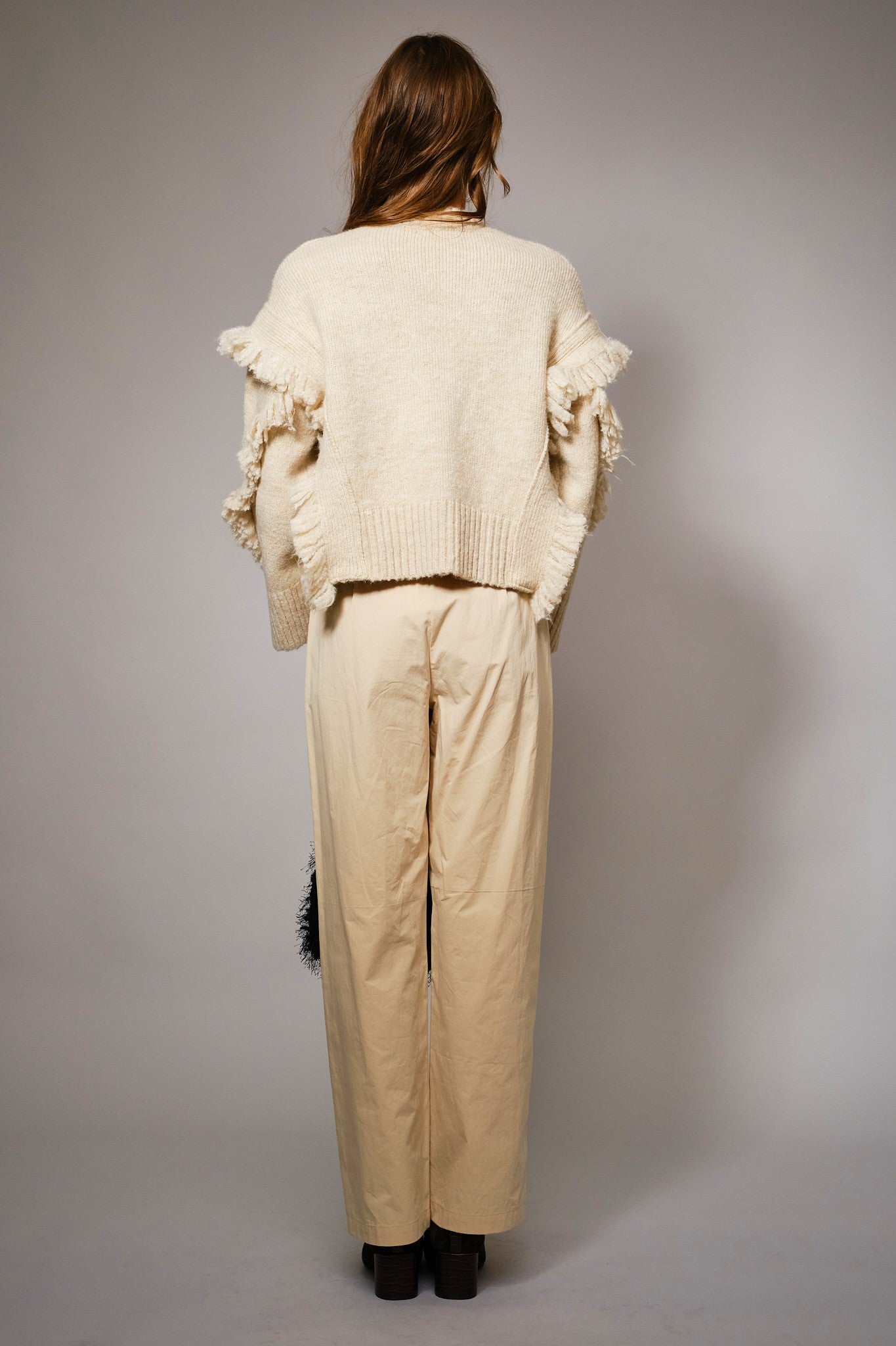 Fringe Detail Pullover Sweater