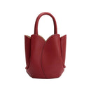 Tulip Mini Red Recycled Vegan Leather Top Handle Bag