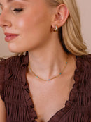 Estelle Two Toned Hoop
