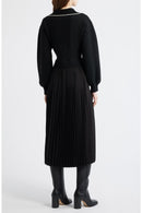 Twofer Collared Midi Dress