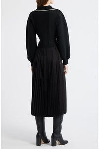 Twofer Collared Midi Dress