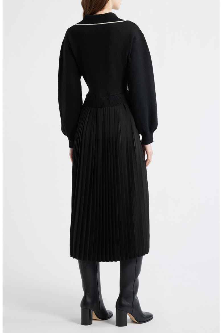 Twofer Collared Midi Dress