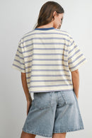 Blue/Pink Striped Tee