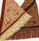 Sheer Floral Fringe Triangular Shawl