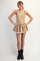 Asyemtrical Strap Mini Dress