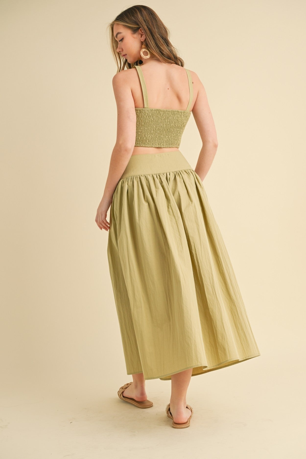 Ruched Top & Skirt Set