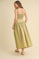 Ruched Top & Skirt Set