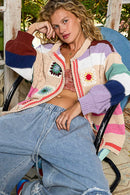 Handmade Patch Open Cardigan