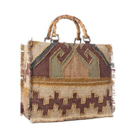 Desert Loom Sparkle Jute Tote Bag