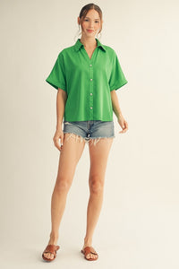 Pearl Button Detail Blouse