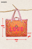 LOVE Bandana Quilted Tote Bag