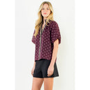 Polka Dot Puff Sleeve Top