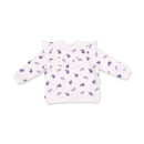 Violetta Floral V-Ruffle Sweatshirt