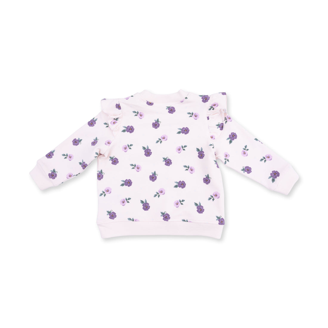 Violetta Floral V-Ruffle Sweatshirt