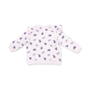 Violetta Floral V-Ruffle Sweatshirt