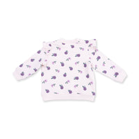 Violetta Floral V-Ruffle Sweatshirt