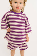 Plum Stripe Slouchy Set