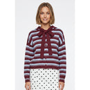 Striped Hooded Cardigan
