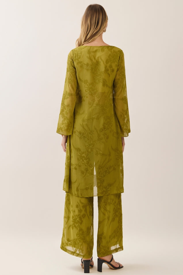 Longline Jacquard Blouse