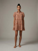 Terracotta Check Dress