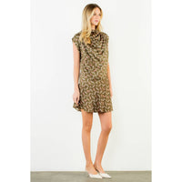 Silk Horse Print Mini Dress