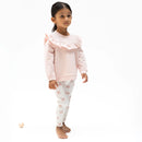 Veiled Pink Bows
V-Ruffle Sweatshirt and Legging