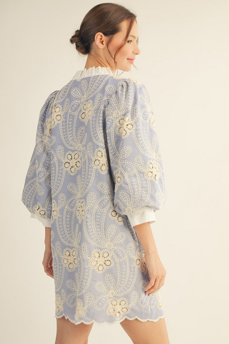 Crochet Lace Embroidered Dress