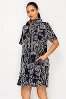 Selene Stitch Shirt Dress