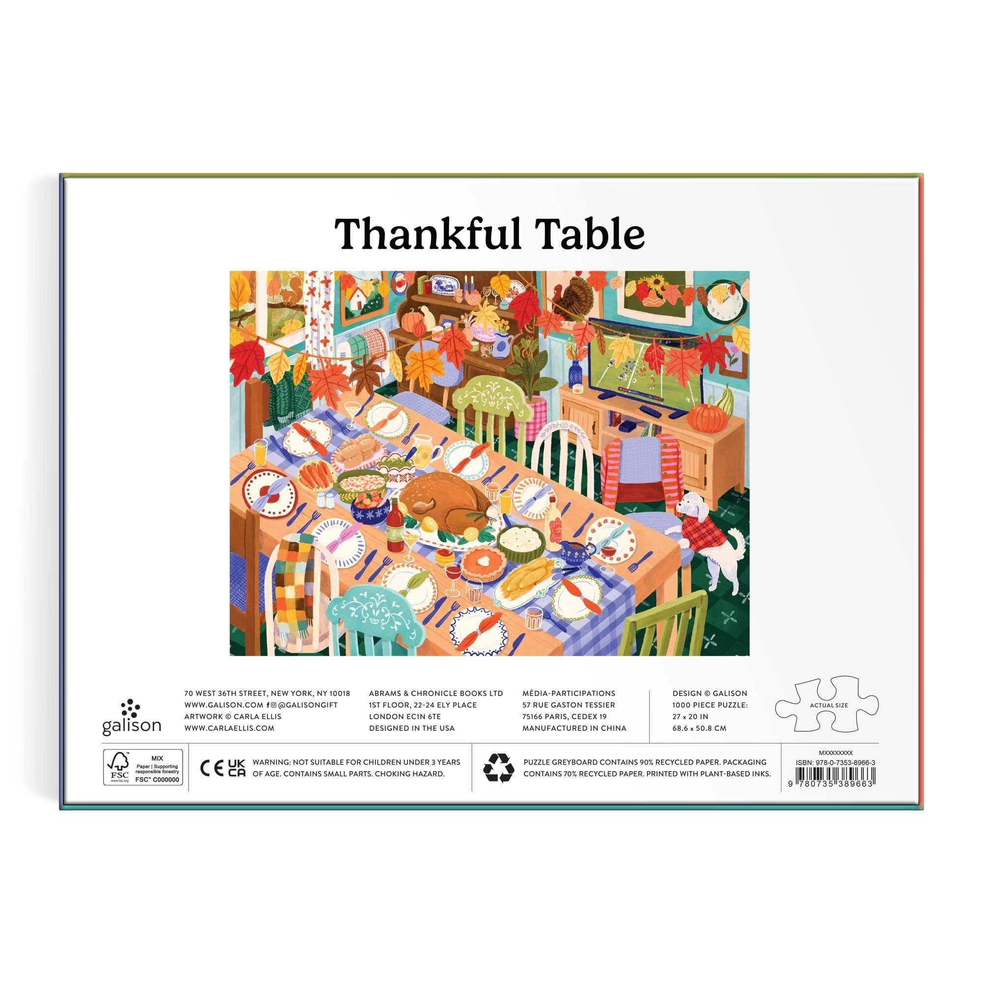 Thankful Table 1000 Piece Puzzle