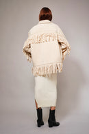 Brushed Fringe Stud Jacket