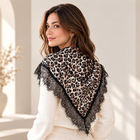 Lace Trim Square Scarf