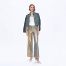 Golden High Rise Wide Leg Denim Jeans