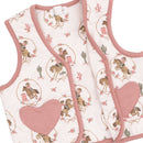 Cowgirl Cameos Quilted Vest with Heart Pockets