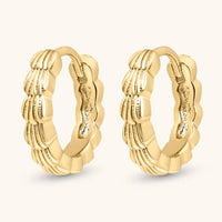 Alys Shell Huggie Hoop