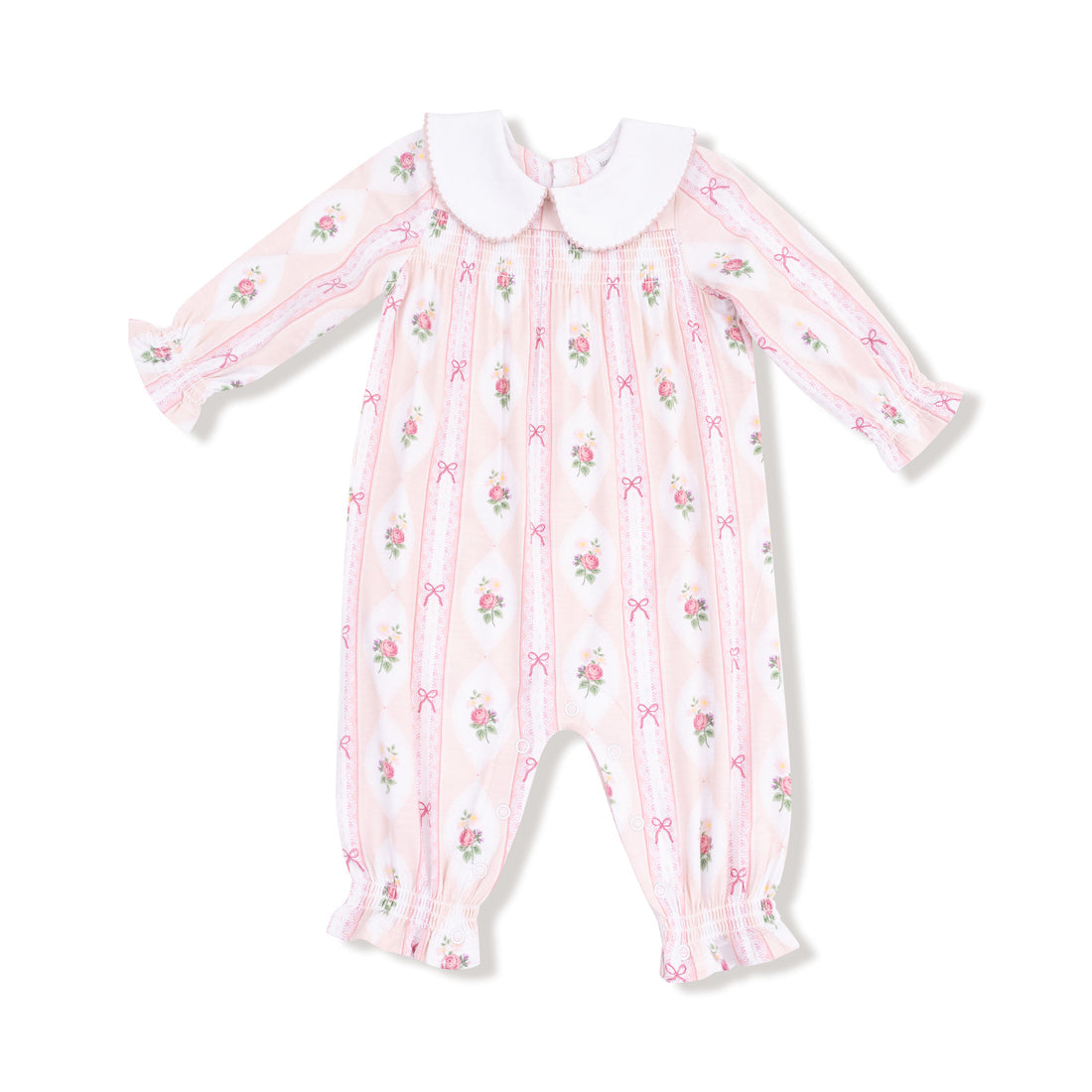 Lace Floral Peter Pan Collar Romper