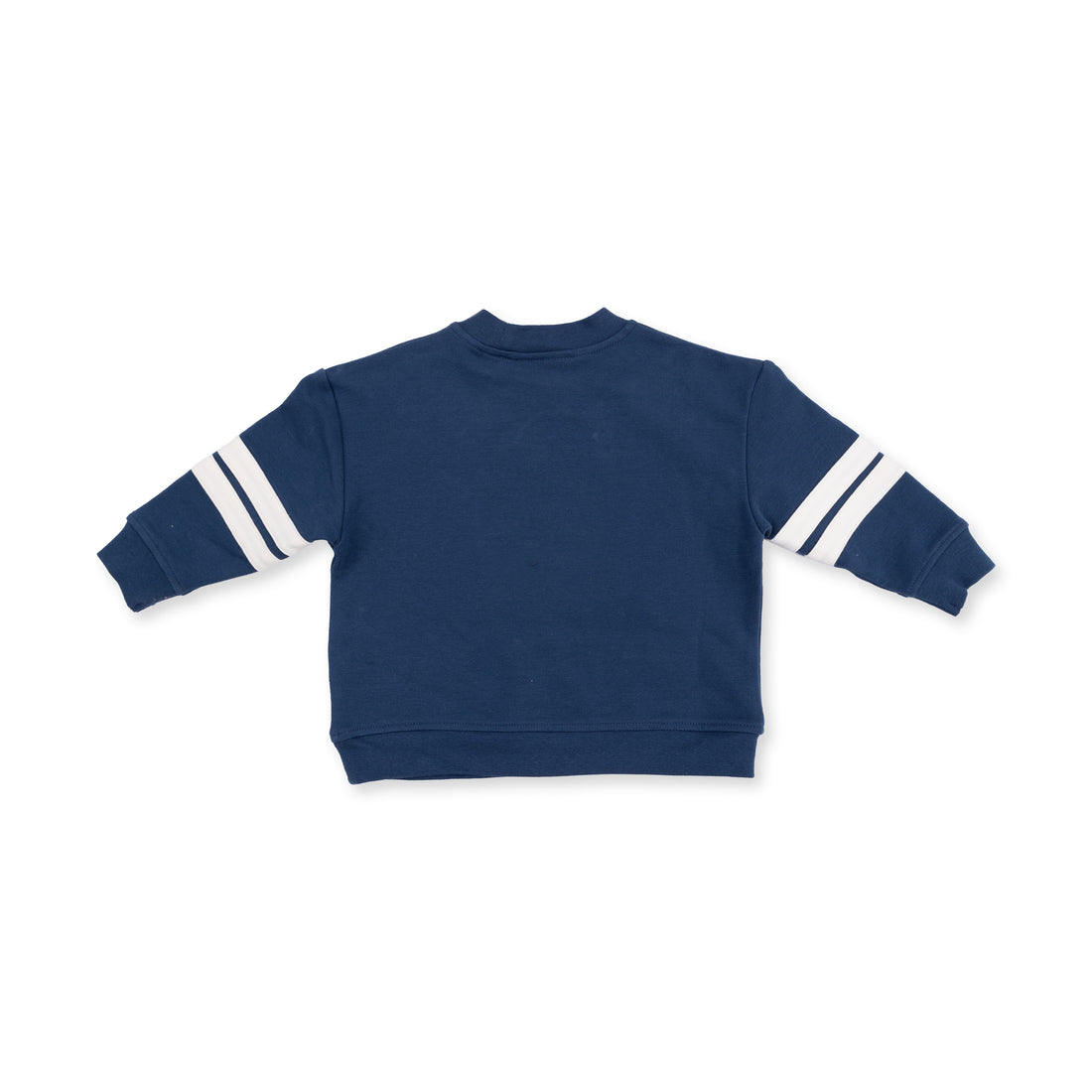 Drop Sleeve Sweatshirt with Varsity Stripes
