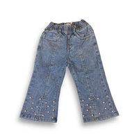 Embellished Split Flare Jeans