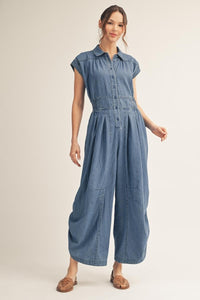 Side Drawstring Hem Jumpsuit