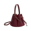 Laguna Mini Burgundy Recycled Vegan Suede Top Handle Bag