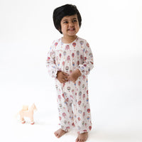 Hot Air Balloon Smocked Long Sleeve Romper