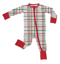 Festive Plaid Convertible Zipper Romper