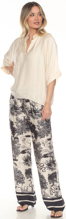 Jungle Printed Silk Pants