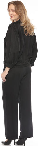 Black Satin Pants