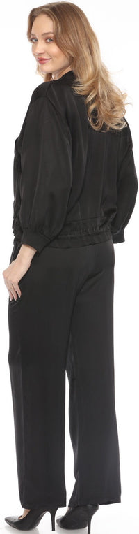 Black Satin Pants