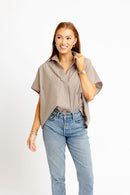 Stripe V-Neck Blouse